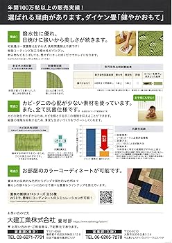 Amazon.co.jp: 大建工業株式会社 ダイケン穂波 05 銀鼠色x黒染色